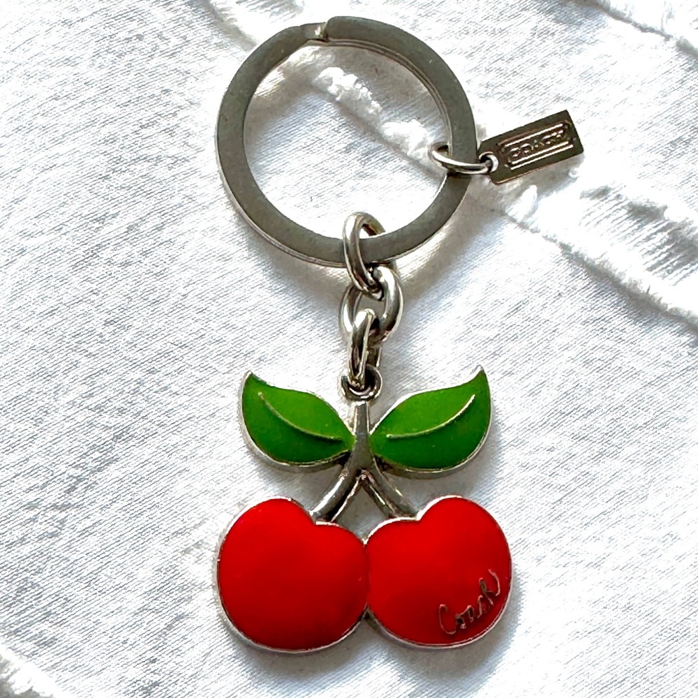 Vintage Coach Cherry Keychain